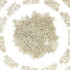 Champagne-Gold Happy Birthday Confetti for Tables Light Gold Glitter Birthday Party Table Scatters for Adult/Kids Birthday Anniversary DIY Crafts Party Supplies 100PC