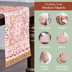 Maison d' Hermine Table Runner 100% Cotton Double Layer Table Runners 72 inches Long for Thanksgiving Christmas Decorations Home Kitchen Dining Party Wedding (Damask, 14.5" x 72")