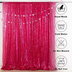 ShinyBeauty 20FTx10FT Hot Pink Sequin Backdrop - Heavy Duty Fuchsia Fabric Curtain for Photography, Weddings, Birthday Parties & Baby Showers