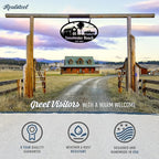 RealSteel Personalized Farm Sign - Custom Design Metal Family Name Sign - Weather & Rust Resistant - Rustic Charm - Choose Your Design - Home Decor - Outdoor Customized Sign for Ranch House