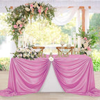 Fitable 2 Pack Pink Sequin Tablecloth for Parties 90x156 Inch - Sparkle Glitter Table Cloth Laser Rectangle Overlay for Wedding Baby Shower Ceremony Birthday Holiday Banquet
