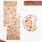 Maison d' Hermine Table Runner 100% Cotton Single Layer Table Runners 72 inches Long for Thanksgiving Christmas Decorations Home Kitchen Dining Party Wedding (Oak Leaves, 14.5" x 72")