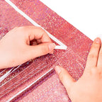 BRAVESHINE Rose-Gold Tinsel Foil Fringe Curtains - 2Pcs 3.2x8.2ft Metallic Holiday Photo Booth Backdrop Party Supplies for Birthdays Valentines Day Bridal Shower Bachelorette Engagement Party