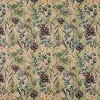RUSPEPA 30" X 100' Kraft Christmas Wrapping Large Paper Roll, Jumbo Roll, Watercolor Pinecone and Eucalyptus Leaf Design, Kraft Gift Wrap for Christmas, Winter Holiday Party, Rustic Natural Theme