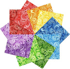 5"x 5" 50 PCS 100% Cotton Floral Fabric Squares Bundles Quilting Supplies for Sewing DIY & Quilt Beginners— Paisley