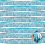 10 Pack 10 Feet Foil Fringe Garland Metallic Tinsel Streamers Banner Wall Hanging Curtain Backdrop for Parade Floats, Bachelorette, Wedding, Birthday, Halloween, Christma Party Decoration(Light Blue)