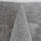 maxmill Flaxy Faux Linen Tablecloth with 2-Tone Slubby Yarn Texture Wrinkle Resistant Anti-Shrink Soft Table Cloth for Kitchen Dining Restaurant Tabletop Rectangle 60 x 120 Inch Light Gray