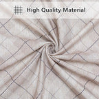 MYSKY HOME Table Cloth 60x120 in Rectangle, Heavy Duty Linen Look Waterproof Tablecloths Farmhouse Tablecloth, Wrinkle Free Table Cover with Black Plaid for Kitchen Dining, Party