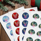 Personalized Christmas Stickers - Custom Name Waterproof Christmas Gift Tags for Gift Box Xmas Holiday Decorations Party Favors - 30 Stickers (Neon Reindeer)