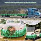 4 Pack Float Fringe Curtains, Metallic Foil Fringe Garland Shiny Tassel Foil Float Parade Float Decorations for Trailer Car Graduation Homecoming Outdoor Indoor St Patrick's Party (Green)