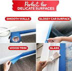 XFasten Blue Painters Tape 540 Feet 3 Inch X 60 Yards (3-Pack) Wide Painters Tape Blue Masking Tape Paint Tape for Walls, Painters Tape Car Strong Adhesion, No Mess Blue Tape Masking Tape for Painting