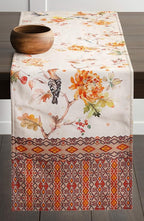 Maison d' Hermine Table Runner 100% Cotton Double Layer Table Runners 72 inches Long for Thanksgiving Christmas Decorations Home Kitchen Dining Party Wedding (Kelim - Prairie, 14.5" x 72")