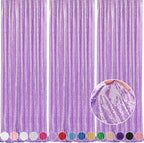 Glitter Curtain Backdrop Sequin Panels: Light Purple Sequin Background Drapes 2FTx8FT Sparkle Fabric Baby Bridal Shower Party Decorations