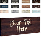 Personalized Signs for Home, Custom Sign with Any Text, 3 Sizes - 12 Background Options & 8 Fonts - Customizable Sign 18X7