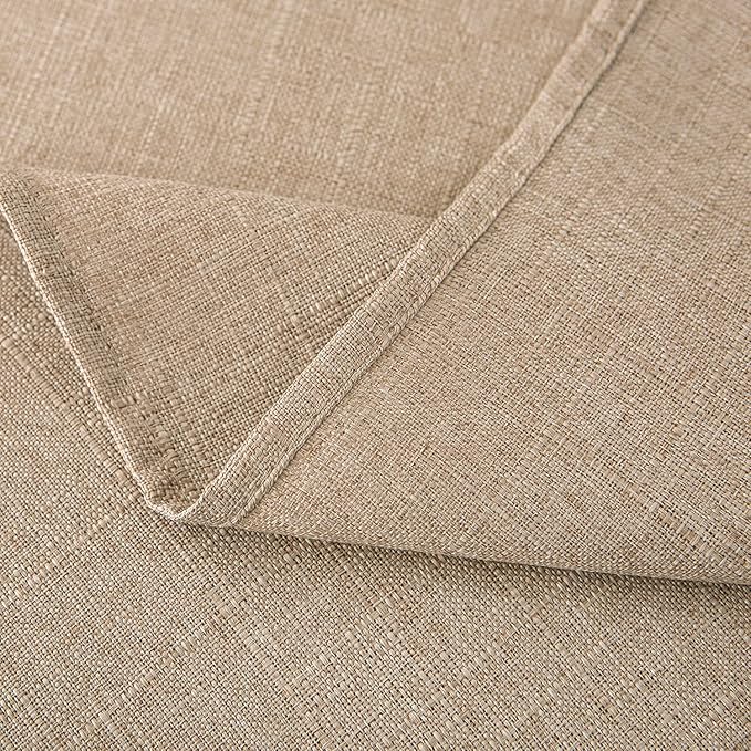 NLMUVW Linen Tablecloth for Rectangle Tables 102 Inch Burlap Textured Table Cloth Water Resistant Farmhouse Rustic Table Cover for Kitchen Dining Coffee, 54 x 102 Inch