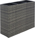 SAFAVIEH Outdoor Collection Rita Grey/Brown Woven Rectangular Flower Rack