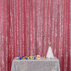 Poise3EHome Fuchsia Pink Sequin Backdrop, 6Ft x 8Ft Glitter Photography Background Curtains for Party Baby Shower Wedding Birthday Decoration