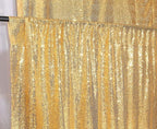 Poise3EHome Gold Sequin Backdrop,8FT x 8FT Sequin Photography Backdrop Curtain for Party Decoration