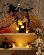 Amagic 12/24/50/100/150 Pack LED Tea Lights, Flameless Votive Candles, Battery Operated Tealights Candles for Halloween, Christmas, Home Decor, Wedding, Theme Party, Festival（12 Pack, Warm White）
