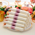 100 Pack Pre Rolled Rose Gold Plastic Silverware Set with Napkins,Disposable Wrapped Heavy Duty Cutlery Set for Wedding Birthday Party-100 Forks,Knives,Spoons,Utensils Set,Plasticware Bulk