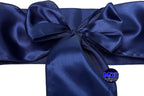 MDS Pack of 25 PCS Satin Chair Sashes Charmeuse Sateen Dining Chair Bows Ribbon Ties Back Sash for Wedding Party Birthday Home Hotel Restaurant Banquet Decoration (7 x 108 Inch, Navy Blue)