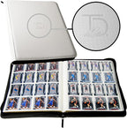 TopDeck TCG Binder - White, 16 Pocket Side Loading Card Binder, Compatible with Pokemon, Yu-Gi-Oh, Magic the Gathering, and More