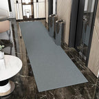 Ottomanson 2' x 25' Hallway Runner with Scraper Pile Extra Durable Non-Slip Rug Mat for Indoor & Outdoor Use - Ideal for Kitchen, Entryway, Patio & Garage - High-Traffic Carpet, Gray