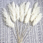 35-inch Tall White Pampas Grass Bouquet Decor - Boho Flowers and Feathers for Centerpieces, Perfect for Tall Floor Vase Fillers, Home Decor, Living Room, and Wedding Decor (20 Pcs)