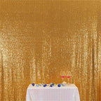 Eternal Beauty Yellow Gold Sequin Backdrop, 10x10 Ft Glitter Background Curtains for Shimmer Photography Party Wedding Birthday Back Drop Decor