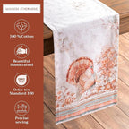Maison d' Hermine Table Runner 100% Cotton Single Layer Table Runners 108 inches Long for Thanksgiving Christmas Decorations Home Kitchen Dining Party Wedding (Giving Thanks, 14.5" x 108")