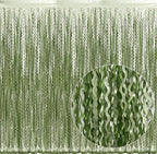 4 Pack Sage Green Wavy Metallic Tinsel Foil Fringe Curtains 3.3x6.6 Feet - Light Green Foil Streamers Backdrop Photo Booth Props for Birthday Wedding Christmas Party Decorations