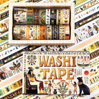 Mooker 16 Rolls Washi Tape Set - Decorative Tape Egyptian Style, Craft Tape for Journaling Supplies, Scrapbooking Supplies, Journaling Supplies, DIY Crafts, Junk Journal Supplies, Scrapbook Paper