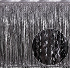 4 Pack Wavy Grey Foil Fringe Curtains Party Decorations - 3.3 ft x 6.6 ft Tinsel Curtain Backdrop for Birthday Bachelorette Wedding Birthday Disco Party Decorations