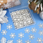 MARFOREVER Christmas Snowflake Glitter Confetti, Silver Snowflake Paper Confetti Snow Sprinkles Winter Wonderland Party Table Centerpiece for Wedding Supplies Christmas Party Decorations