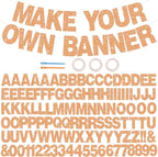 BEISHIDA 116 PCS Glitter Color Orange DIY Letter Banner Kit Make Your Own Banner，Including 111 Letters and Numbers 3 Rope and 6 Threading Device,Customized for Birthday Halloween Wedding Party Decor