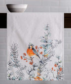 Maison d' Hermine Table Runner 100% Cotton Double Layer Table Runners 72 inches Long for Thanksgiving Christmas Decorations Home Kitchen Dining Party Wedding (Whitish Shabby Chique, 14.5" x 72")