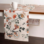 Maison d' Hermine Table Runner 100% Cotton Single Layer Table Runners 72 inches Long for Thanksgiving Christmas Decorations Home Kitchen Dining Party Wedding (Dalida, 14.5" x 72")