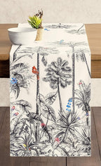 Maison d' Hermine Table Runner 100% Cotton Double Layer Table Runners 108 inches Long for Thanksgiving Christmas Decorations Home Kitchen Dining Party Wedding (Amazonia, 14.5" x 108")