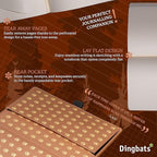 Dingbats* Wildlife Grid Writing Journal Notebook A5 - Vegan Leather Hardcover - Ideal for Work, Travel - Pocket, Elastic Closure, & Bookmark