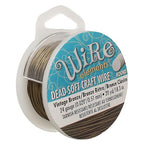The Beadsmith Wire Elements Craft Wire – Tarnish Resistant, Soft Temper, Round, Vintage Bronze Color – 0.51mm, 24 Gauge, 20 Yard Spool – Jewelry Making, Wire Wrapping, Floral, & Other DIY Crafts