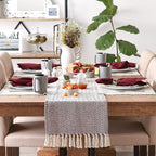 DII Woven Basic Tabletop Collection, Chevron Table Runner, 15x72, Eggplant