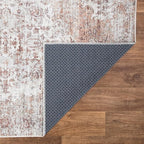 Bloom Rugs Washable Non-Slip 7 ft Runner - Ivory/Blush Traditional Runner for Entryway, Hallway, Bathroom, and Kitchen - Exact Size: 2.5' x 7'