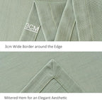 maxmill Lux Faux Linen Table Cloth with Slubby Yarn Textured Weaves Wrinkle Free Anti-Shrink Soft Tablecloth Decorative Table Cover for Dining Room Use Rectangle 60 x 104 Inch Sage Green