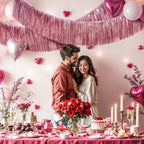 KatchOn, XtraLarge Pink Fringe Banner - 6.5 Ft,Pack of 2 | Fringe Garland, Pink Streamers for Birthday,Gender Reveal, Bachelorette Party Decorations | Flamingo Party Decorations