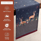 Maison d' Hermine Table Runner 100% Cotton Single Layer Table Runners 108 inches Long for Thanksgiving Christmas Decorations Home Kitchen Dining Party Wedding (Christmas Joy, 14.5" x 108")