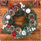 JULBEAR Beads Garland Decoration, 1Rolls 131Feet Red Christmas Pearl Strands Chain Bead Garland for Christmas Tree Fireplace Wreath Gift Bouquet Crafts Wrapping Wedding Party Centerpieces Decoration