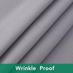 Biscaynebay Textured Fabric Round Tablecloths 60", Silver Grey Water Resistant Table Cloth Small Circle Folding Table Covers for Dining, Kitchen, Wedding & Parties, etc Machine Washable
