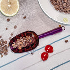 Metal Ice Scoop 3 Oz, Small Stainless Steel Ice scooper for Ice Maker Ice Bucket Kitchen Freezer Bar Party Wedding, Multipurpose for Coffee Bean,Flour Scoop,Dog Food Scoop (3 OZ-purple)