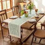 Table Runners 95 Inches,Waterproof Boho Table Runner with Tassel Fringe,Table Runner for Party Coffee Table