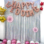 Silver Foil Fringe Tinsel Backdrop - GREATRIL Metallic Tinsel Streamers Curtains for 2026 NYE/Prom/Dancing Ball/Christmas/Bachelorette Party Decorations - Pack of 2